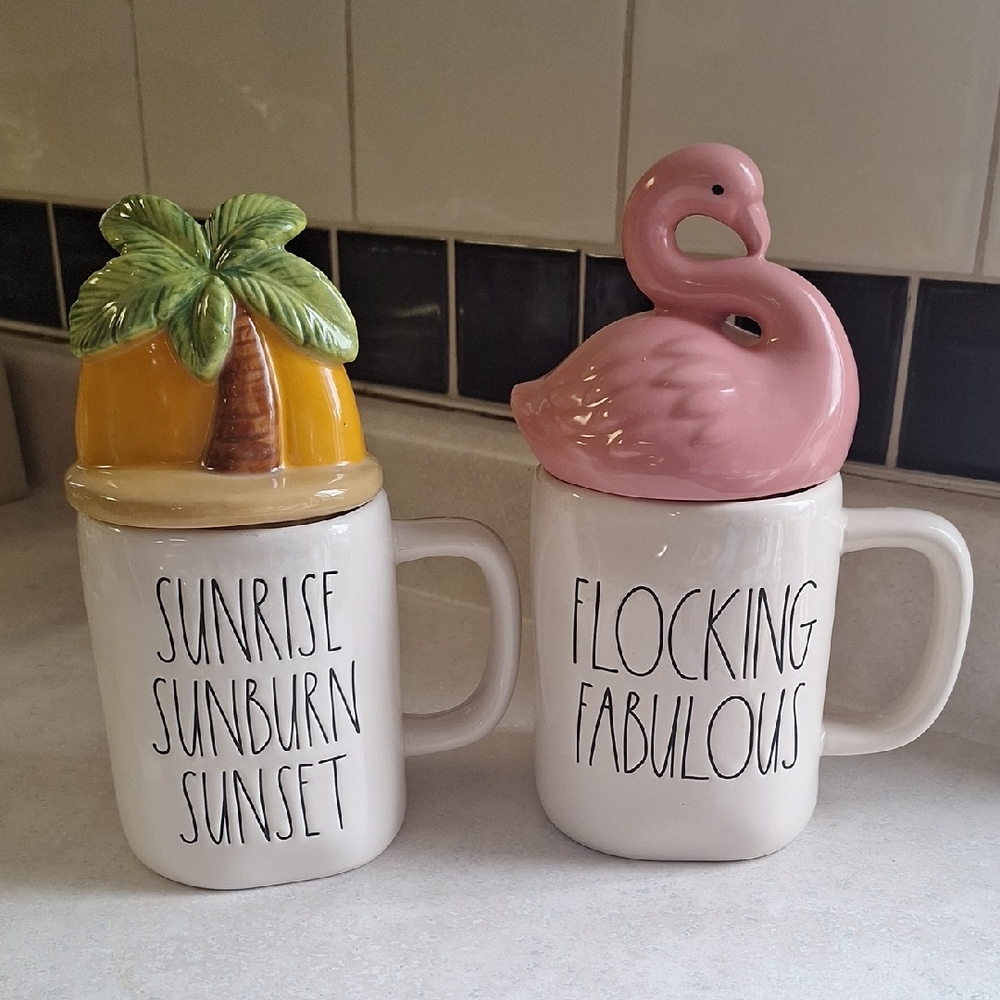 SALE! RAE DUNN (NEW) Lidded Mugs (Sold Together One Price)